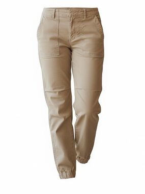 Nili Lotan Tan Cropped Cargo-Style Joggers